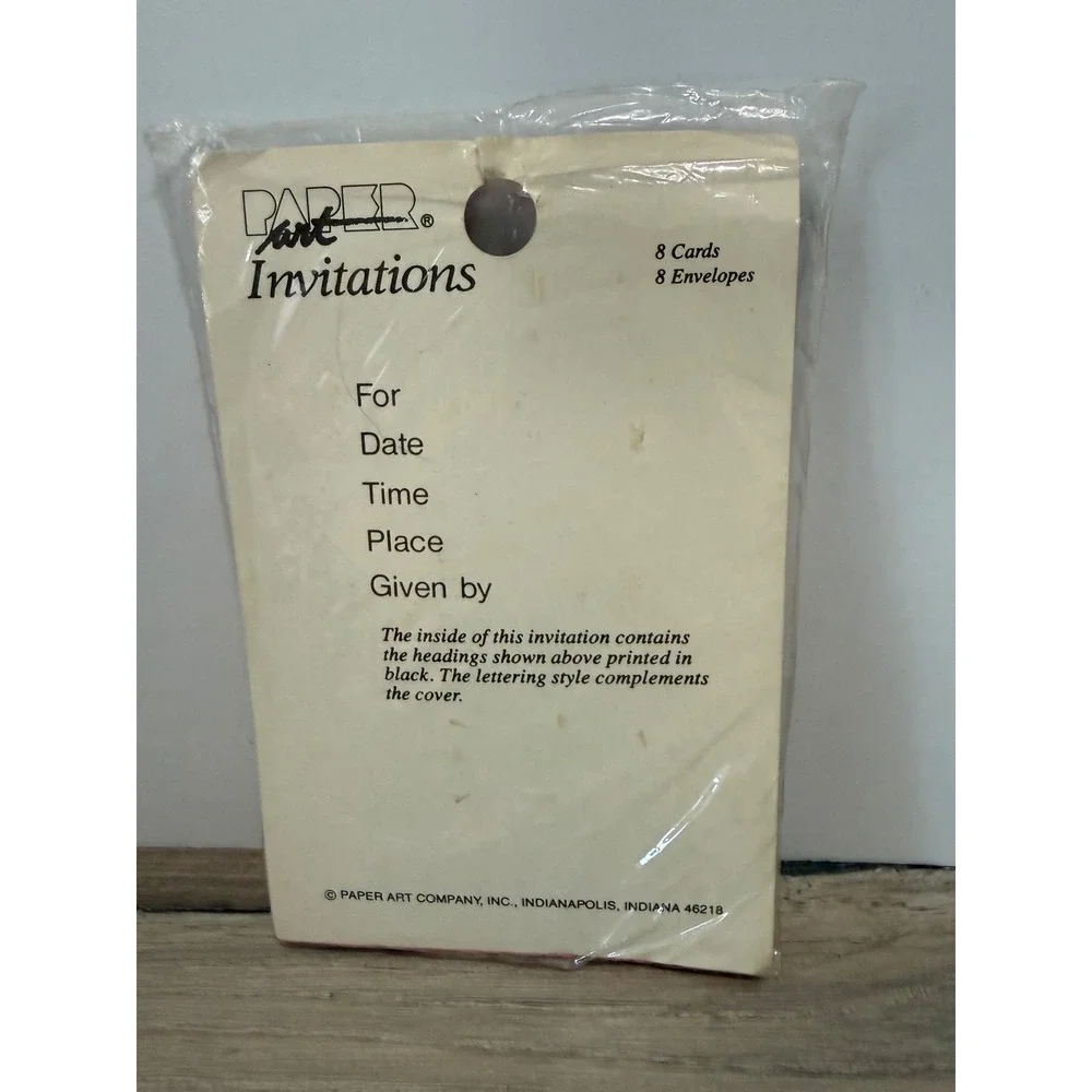 Vintage Paper Art My 1st Birthday Invitations Teddy Bear 8 Count New Sealed